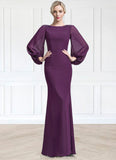 Finley Trumpet/Mermaid Scoop Neck Floor-Length Chiffon Mother of the Bride Dress With Beading Sequins STG126P0014748