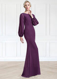 Finley Trumpet/Mermaid Scoop Neck Floor-Length Chiffon Mother of the Bride Dress With Beading Sequins STG126P0014748