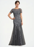 Scarlett Trumpet/Mermaid Scoop Neck Floor-Length Tulle Lace Mother of the Bride Dress With Beading Sequins STG126P0014767