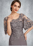 Emerson A-Line Scoop Neck Floor-Length Chiffon Lace Mother of the Bride Dress With Sequins STG126P0014776