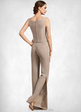 Una Jumpsuit/Pantsuit Scoop Neck Floor-Length Chiffon Mother of the Bride Dress STG126P0014864