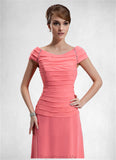 Ashlyn A-Line Scoop Neck Floor-Length Chiffon Mother of the Bride Dress With Ruffle Beading STG126P0014872