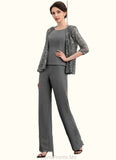 Sloane Jumpsuit/Pantsuit Scoop Neck Ankle-Length Chiffon Mother of the Bride Dress STG126P0014890