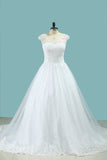 2024 Scoop A Line Wedding Dresses Tulle PHA4CDYX