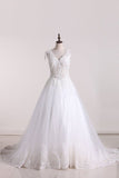 2024 Hot Wedding Dresses Off The Shoulder Ball Gown Tulle PBPSS2HA