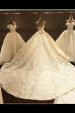 2024 Scoop Ball Gown Tulle Wedding Dresses With Applique And PS2YEXA5