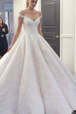 2024 New Arrival Wedding Dresses A-Line Tulle With Appliques Off PBN7CSBK